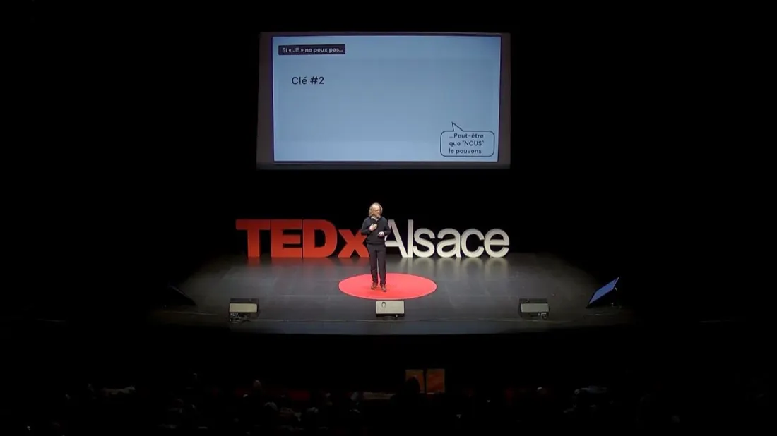 Jean-François Thiriet sur la scène de TEDx Alsace
